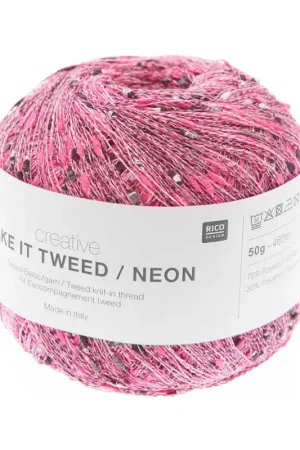 Tendance Pelote Creative make it Tweed néon rose