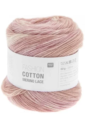 Produit De Marque Pelote Fashion cotton merino lace roses