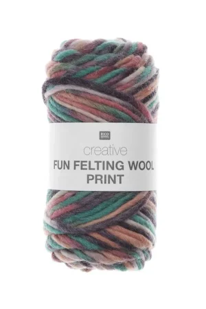 Remise Pelote Creative fun felting wool print ethno