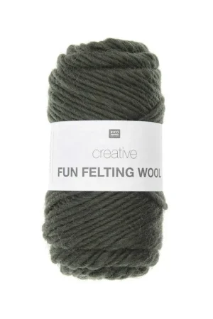 Retour Gratuit Pelote Creative fun felting wool olive