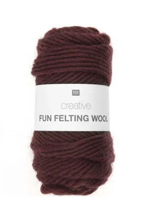 Réduction Pelote Creative fun felting wool bordeaux