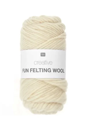 Retour Gratuit Pelote Creative fun felting wool crème