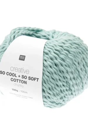 Top Qualité Pelote Creative so cool + so soft cotton chunky bleu clair