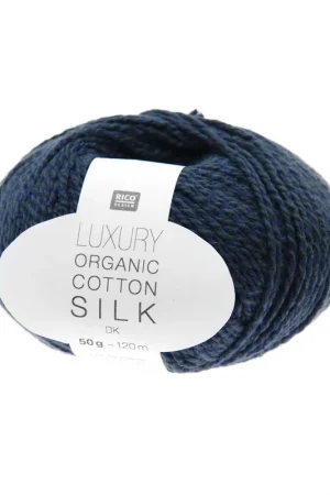 Achat Immédiat Pelote Luxury organic cotton silk dk bleu marine