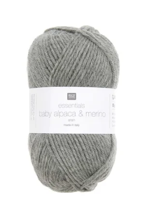 Vente Flash Pelote Essentials baby alpaca & merino aran gris melange