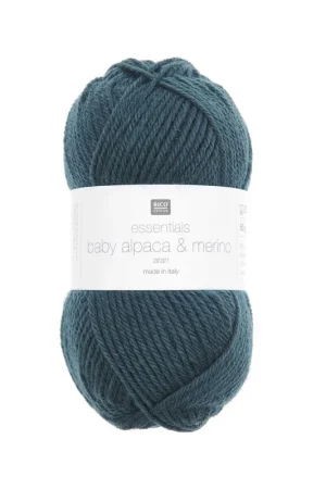 Promotion Pelote Essentials baby alpaca & merino aran bleu pétrole