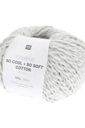 Promotion Pelote Creative so cool + so soft cotton chunky gris argenté