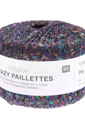 Top Qualité Pelote Creative crazy paillettes anthracite