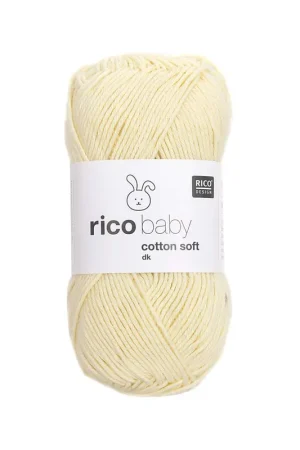 Populaire Pelote Rico baby cotton soft dk jaune pastel