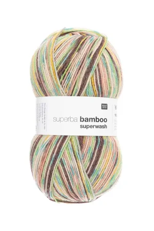 Seulement Aujourd’hui Pelote Rico socks superba bamboo 4 fils vert mix