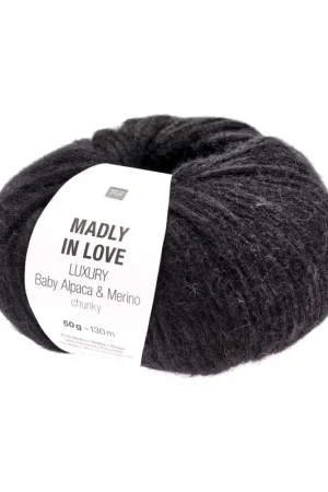 Réduction Pelote Madly in love Luxury baby alpaca & merino chunky noir