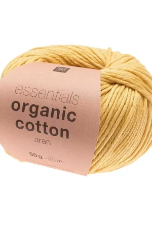 Solde Pelote Essentials organic cotton aran jaune