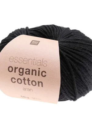 Vente Flash Pelote Essentials organic cotton aran noir