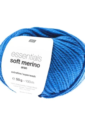 Prix Promo Pelote Essentials soft merino aran bleu