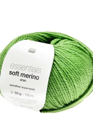 Seulement Aujourd’hui Pelote Essentials soft merino aran vert herbe