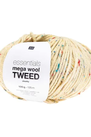Top Qualité Pelote Essentials mega wool tweed chunky vanille