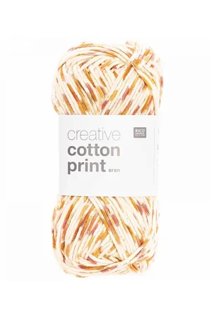Prix Réduit Pelote Creative cotton print aran rouge-orange spray