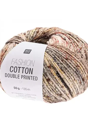 Réduction Pelote Fashion cotton double printed dk olive