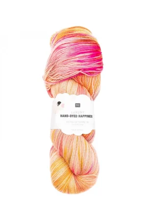 Produit De Marque Echeveau Luxury hand-dyed happiness dk saumon-jaune
