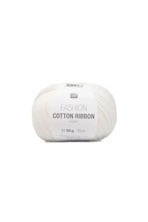 Prix Réduit Pelote Fashion cotton ribbon chunky blanc