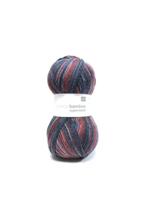 Satisfait Ou Remboursé Pelote Rico socks superba bamboo bleu pétrole/baie mix