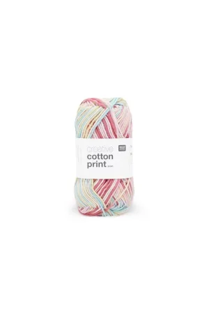 Promotion Pelote Creative cotton print aran rose/pastel mix