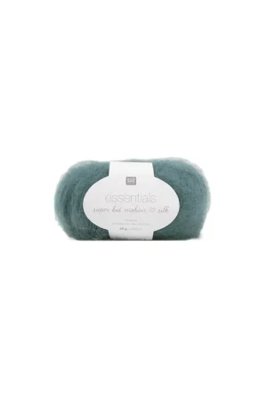 Prix Bas Pelote Essentials super kid mohair loves silk vert pétrole