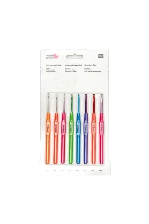 Set de 8 Crochets métal manche plastique Commande En Gros